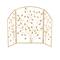 38.25" Gold Metal Leaf Foldable 3-Panel Fireplace Screen